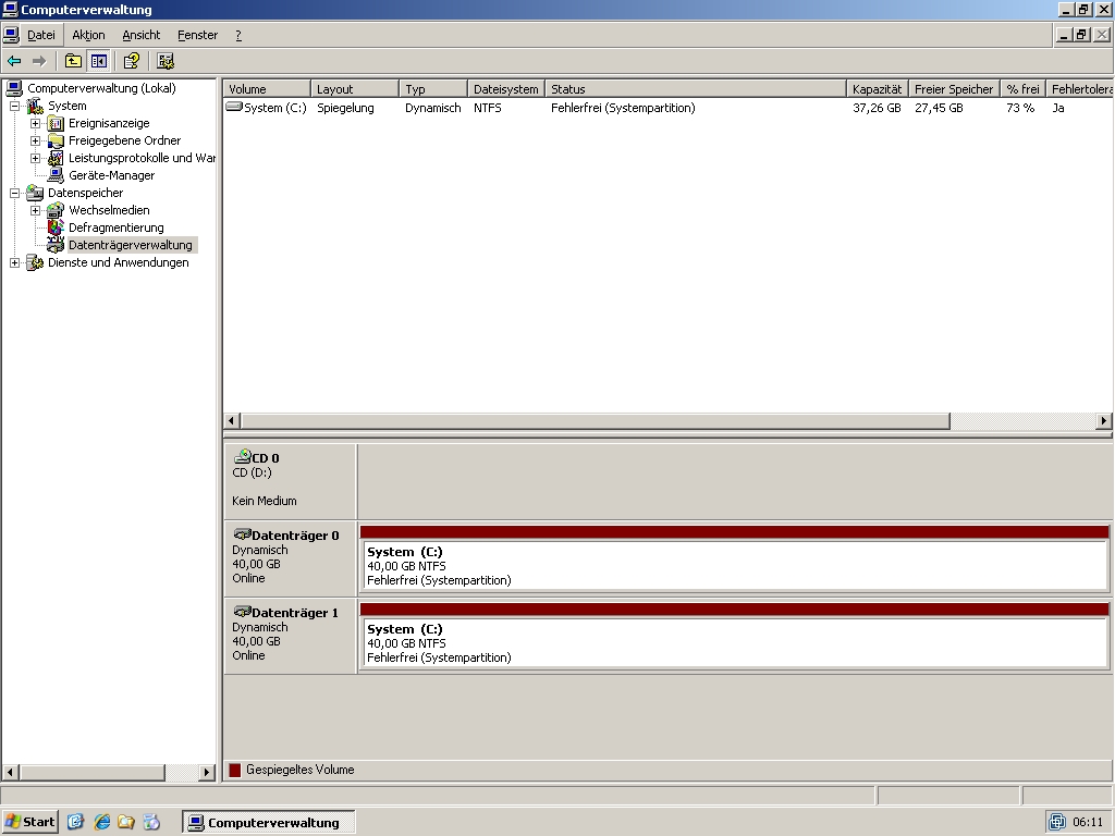 Software RAID 1 in Windows Server 2003 konfigurieren