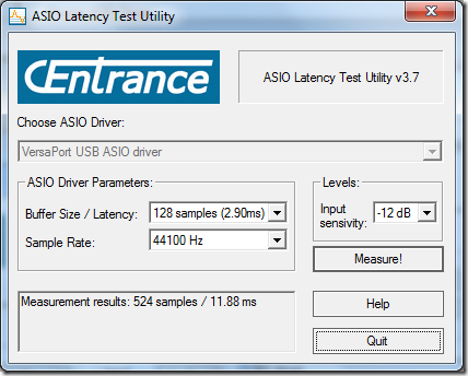 ASIO Latency Test Utility