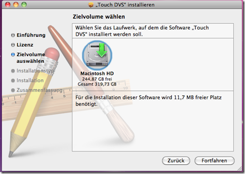 Touch DVS Setup Mac