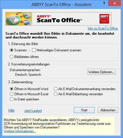 ABBYY ScanTo Office - Assistent