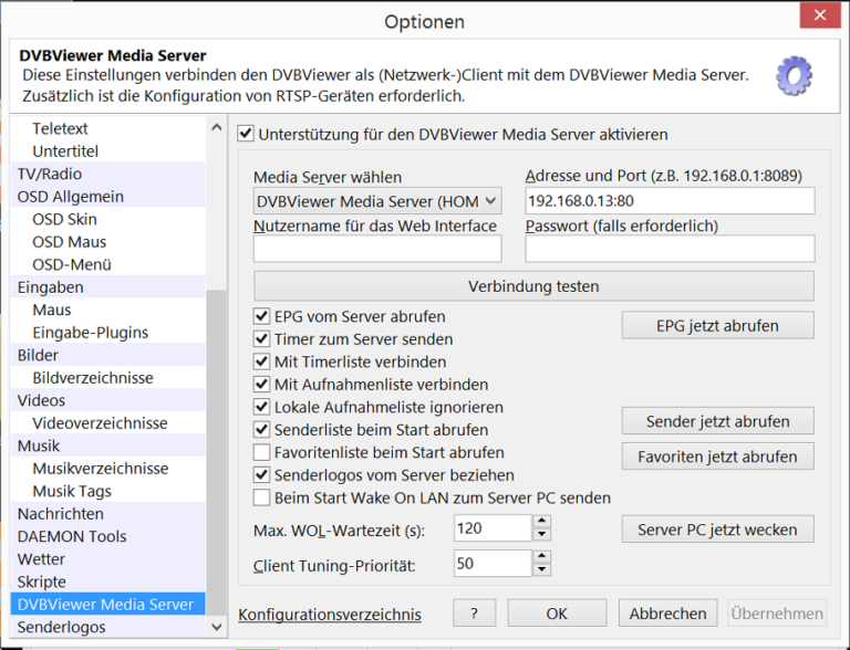 DVBViewer Pro Client und Media Server – Andy's Blog