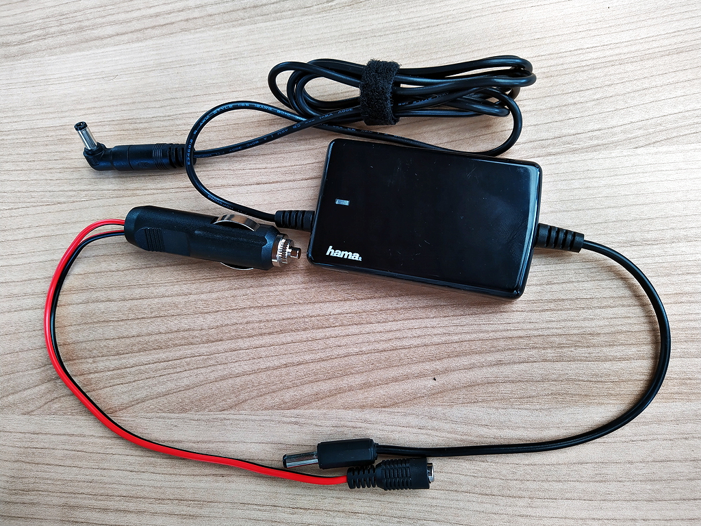 Hama Universal-Kfz-Notebook-Netzteil “Slim & Light”, 15-19V/70W mit Umbau  auf 5.5mm Hohlstecker für Powerbank und Auto – Andy's Blog